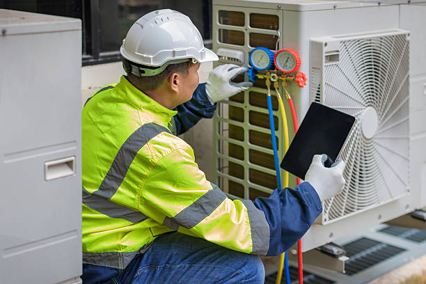 Professional Heat Pump Repair technician working in Leonardsville, NY